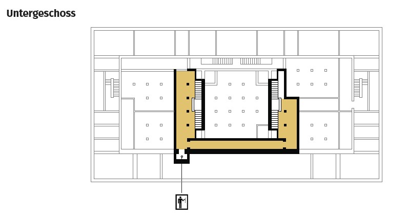 Gezeichneter Plan des Untergeschosses